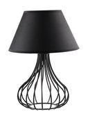 LÁMPARA DE MESA 1XE27-40W (NO INCLUIDO) 110-240V/50-60HZ, ACABADO PANTALLA NEGRA.