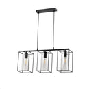 LÁMPARA DE TECHO COLGANTE MODERNA DECORATIVA 3XE27-40W (NO INCLUIDO) ACABADO NEGRO.