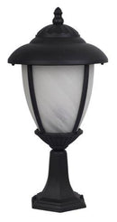 LÁMPARA DE POSTE PARA EXTERIOR ( FAROL) 1XE27-60W 110-240V/50-60HZ  ( NO INCLUIDO) ,ACABADO NEGRO MATTE , VIDRIO FROSTED