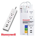 EXTENSION CON PROTECTOR CONTRA SOBRETENSIONES 450J Y SALIDAS USB, MARCA HONEYWELL.