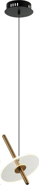 LÁMPARA DE TECHO COLGANTE  LED MODERNA DECORATIVA 2W, 3000K, 100-240V, 50-60HZ, ACABADO BODY IRON + BRONZE.