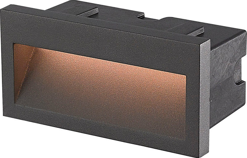 LÁMPARA DE PARED EMPOTRABLE PARA EXTERIOR LED 4W, 3000K, 320LM, 110/240V, 50-60HZ, ACABADO GRIS.