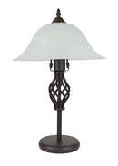 LÁMPAA DE MESA 2XE27-40W (NO INCLUIDO) 110-240V/50-60HZ, ACABADO COFFEE