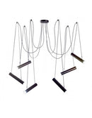 LÁMPARA DE TECHO MODERNA COLGANTE 6XGU10-8W,  MARCA OLÉ.