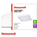 LÁMPARA DE TECHO PANEL LED SUPERFICIAL CUADRADA 24W, INTERRUPTOR PARA ELEGIR TONALIDAD DE LUZ CCT: 30K (1,730LM), 40K (1,900LM), 65K (1,470LM), 110-277V 50-60HZ, MARCA HONEYWELL.