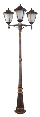 LÁMPARA DE PIE EXTERIOR 3XE27-60W (NO INCLUIDOS) 90-305V VIDRIO FROSTED.