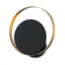 LÁMPARA DE PARED MODERNA DECORATIVA 1XG9-10W (NO INCLUIDO) 110-240V ACABADO NEGRO + DORADO.