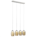 LÁMPARA DE TECHO LED COLGANTE  MODERNA DECORATIVA 4X5W COB 3000K.