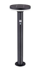 LÁMPARA BOLARDO SOLAR LED, CON SENSOR DE MOVIMIENTO, 6W 600LUM HIGH OUTPUT, ULTIMA GENERACION, 3000K