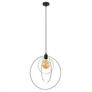 LÁMPARA DE TECHO COLGANTE 1XE27-60W (NO INCLUIDO) 110-240V 50-60HZ ACABADO NEGRO + DORADO.