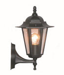 Lámpara De Pared Exterior Tipo Farol 1Xe27 60W (No Incluido) Acabado Black/Metal Vidrio.