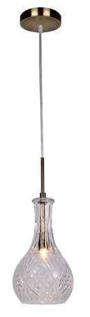 LÁMPARA DE TECHO COLGANTE 1XG9 28W(NO INCLUIDO)  DIMENSIONES: 120MM H1200MM ACABADO METAL Y VIDRIO CLARO.