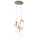 LÁMPARA DE TECHO COLGANTE  LED MODERNA DECORATIVA 60W 3000K 110-240V/50-60HZ ACABADO BRASS PLATED METAL.