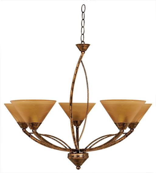 LAMPARA COLGANTE DE TECHO MARCA HOME DELIGHT  5XE27- NO INCLUIDOS , VIDRIO BROWN ,