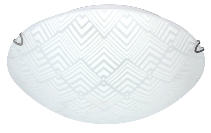 PLAFON MARCA HOMEDELIGHT D-300MM 2XE27 -40W VIDRIO BLANCO FROSTED