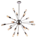 LÁMPARA DE TECHO COLGANTE MODERNA MARCA HOME DELIGHT 20XE27-(NO INLC)  ACABADO SILVER CHROME, ALTURA AJUSTABLE