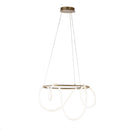 LÁMPARA DE TECHO COLGANTE  LED MODERNA DECORATIVA 65W 3000K 110-240V/50-60HZ ACABADO BRASS PLATED METAL.