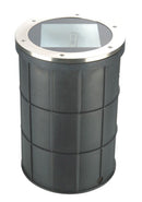 LAMPARA DE PISO EXTERIOR PARA EMBUTIR DE ACERO INOXIDABLE.