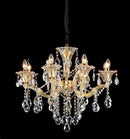 LÁMPARA DE TECHO DE CRISTAL COLGANTE DECORATIVA  8XE12-40W MAX (NO INCLUIDOS) 110-240V.