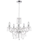 Lámpara Colgante Chandelier 5Xe12 - 40W (No Incluido)Acabado Acrílico.