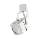 LÁMPARA PARA RIEL TIPO SPOT 1XGU10-50W, AJUSTABLE,  IP20, ANGULO DE HAZ 360°, ACABADO BLANCO.