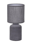 LÁMPARA DE MESA / CERAMICA 1XE27-60W (VDE) NO INCLUIDO,110-240V,  PANTALLA DARK +  ACABADO GREY.