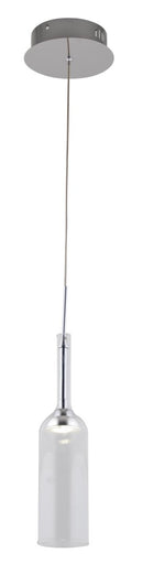 LÁMPARA DECORATIVA COLGANTE CON PNTALLA DE VIDRIO CON ACABADO CLEAR DE 3W 3000K