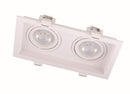 Spot De Techo Recesado 2xGu10-50W  (No Incluido) Acabado White/ PC.