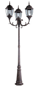 LÁMPARA PARA EXTERIOR 3XE27-100W NO INCLUIDO 110-240V ACABADO DARK GOLD VIDRIO TEMPLADO.