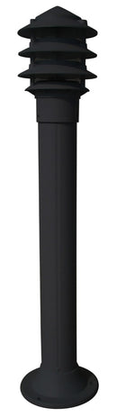 LÁMPARA TIPO BOLLARD PARA EXTERIOR 1XE27-60W 110/240V IP54, EN ACABADO DE NEGRO.