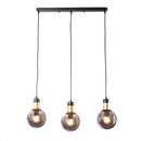 LÁMPARA DE TECHO COLGANTE 3XE27-40W (NO INCLUIDO) 110-240V/50-60HZ, ACABADO VIDRIO SMOKY.