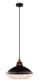 Lámpara Colgante Decorativa 1Xe27-60W (No Incluido) Acabado Black Bronce/Metal.