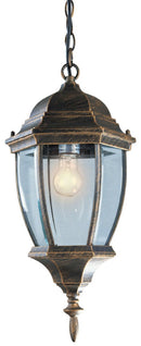 LÁMPARA DE TECHO TIPO FAROL CLÁSICO PARA EXTERIOR COLGANTE 1XE27 110/240V.