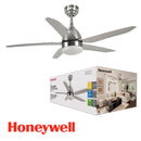 ABANICO DE TECHO CULLMAN 52" DECORATIVO SATIN NICKEL CON LUZ  LED 20W