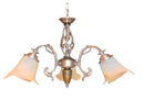 Lámpara Colgante 3Xe27-60W (No Incluido) Acabado Red Brown/Vidrio Murano Anti-Brass,.
