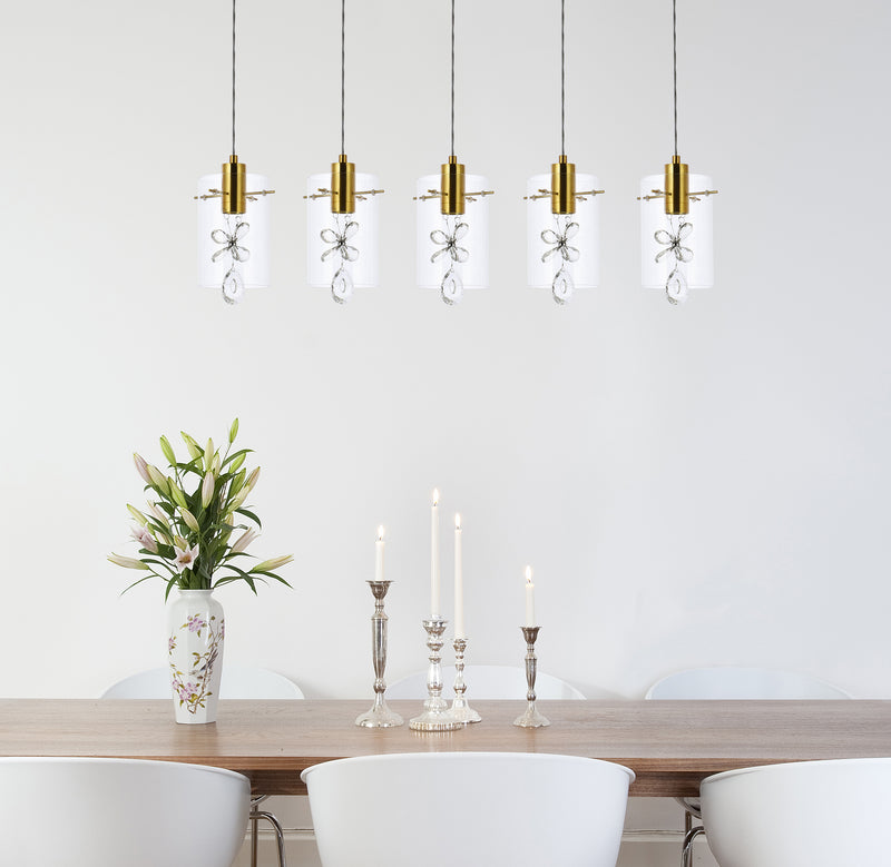 Elegant Lighting - 5202D36G - LED Pendant - Hana - Gold