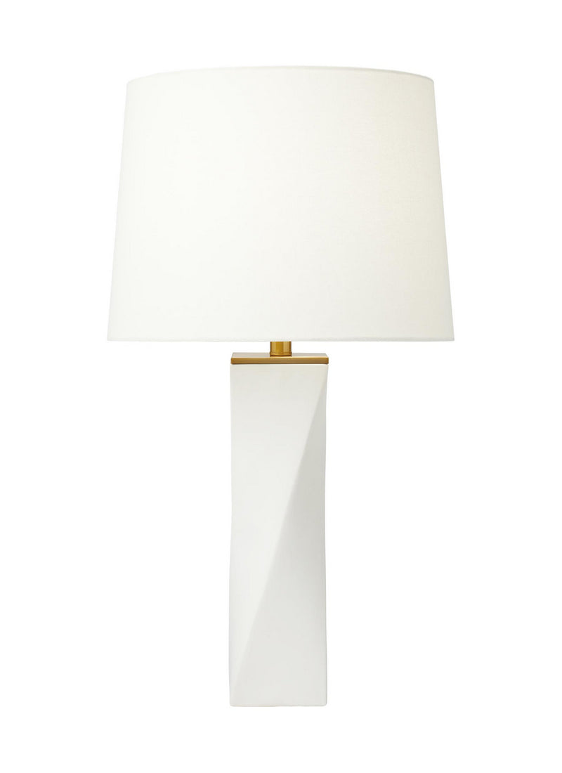 One Light Table Lamp<br /><span style="color:#4AB0CE;">Entrega: 4-10 dias en USA</span><br /><span style="color:#4AB0CE;font-size:60%;">PREGUNTE POR ENTREGA EN PANAMA</span><br />Collection: Lagos<br />Finish: White Leather