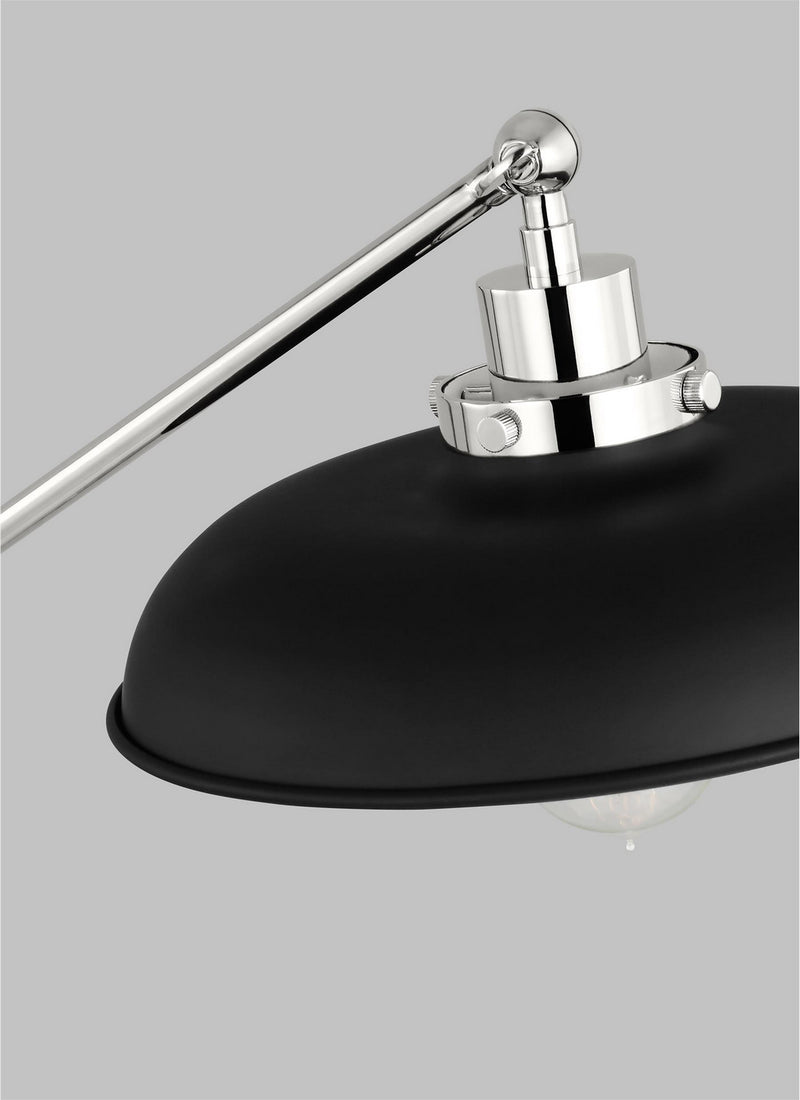 Visual Comfort Studio - CT1111MBKPN1 - One Light Desk Lamp - Wellfleet - Midnight Black and Polished Nickel