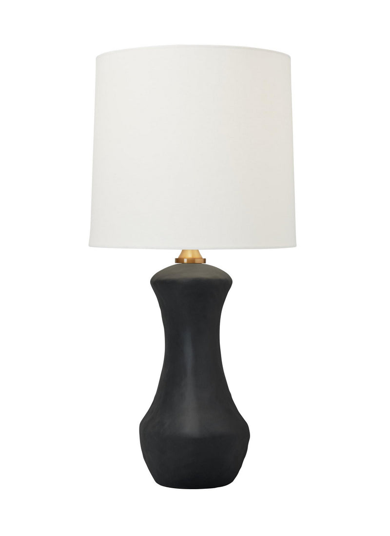 One Light Table Lamp<br /><span style="color:#4AB0CE;">Entrega: 4-10 dias en USA</span><br /><span style="color:#4AB0CE;font-size:60%;">PREGUNTE POR ENTREGA EN PANAMA</span><br />Collection: Bone<br />Finish: Rough Black Ceramic