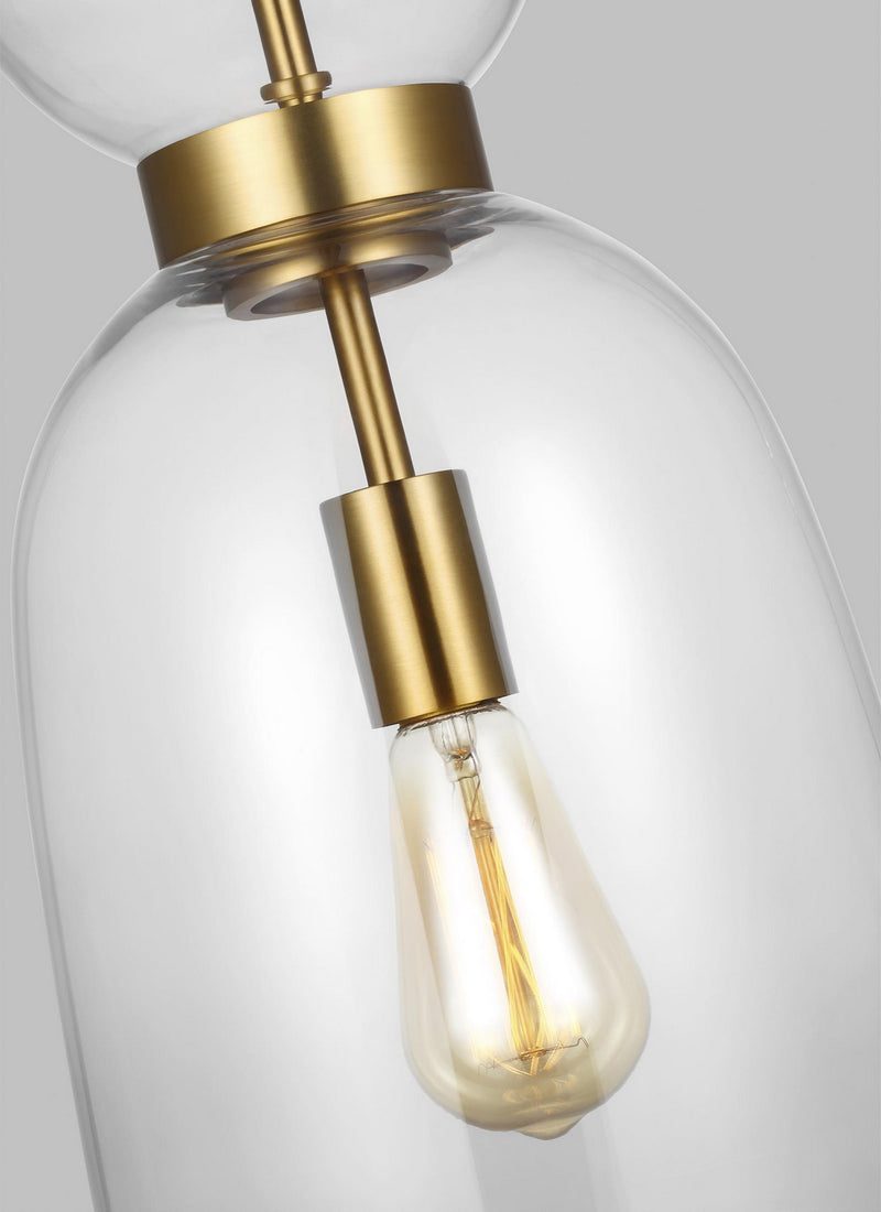 Visual Comfort Studio - KSP1031BBSCG - One Light Pendant - Londyn - Burnished Brass with Clear Glass